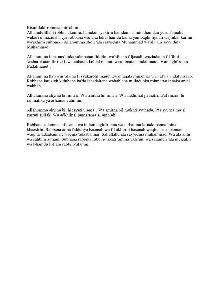 Do&rsquo;a Hamdan Syakirin | PDF