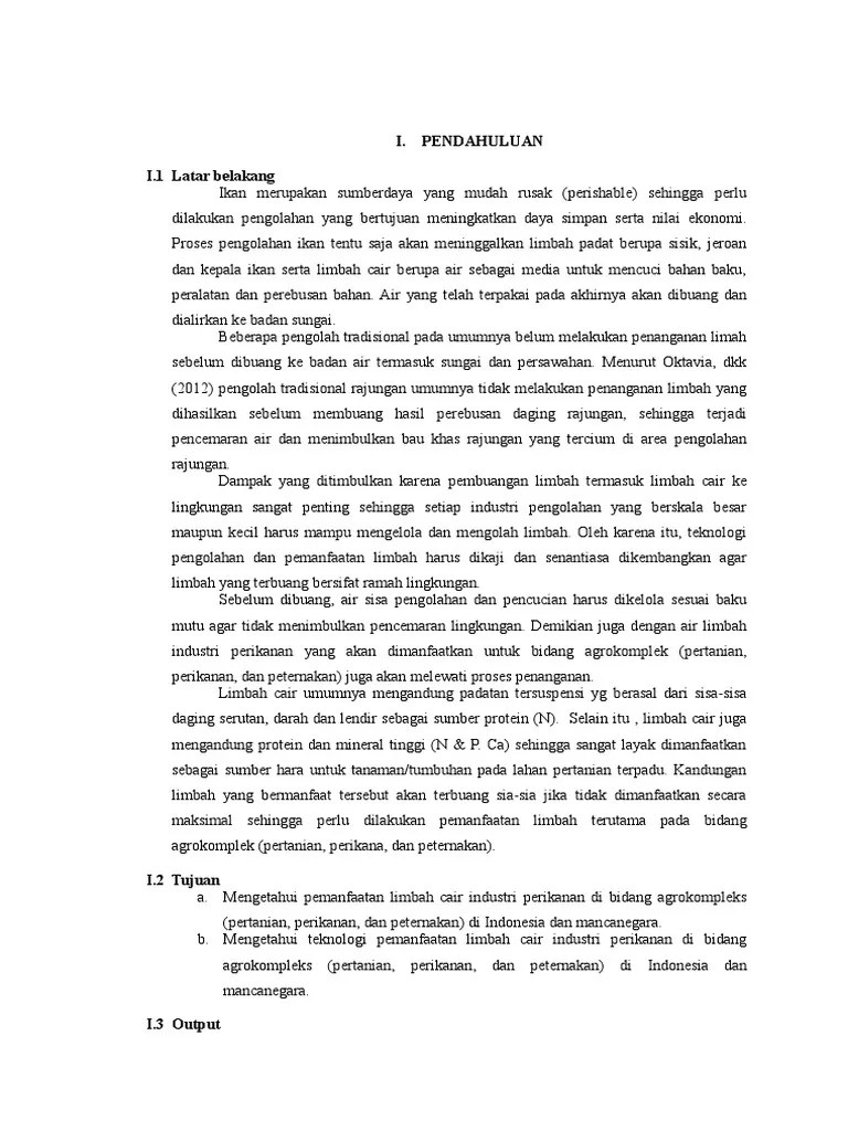 Makalah Pengolahan Limbah Ikan