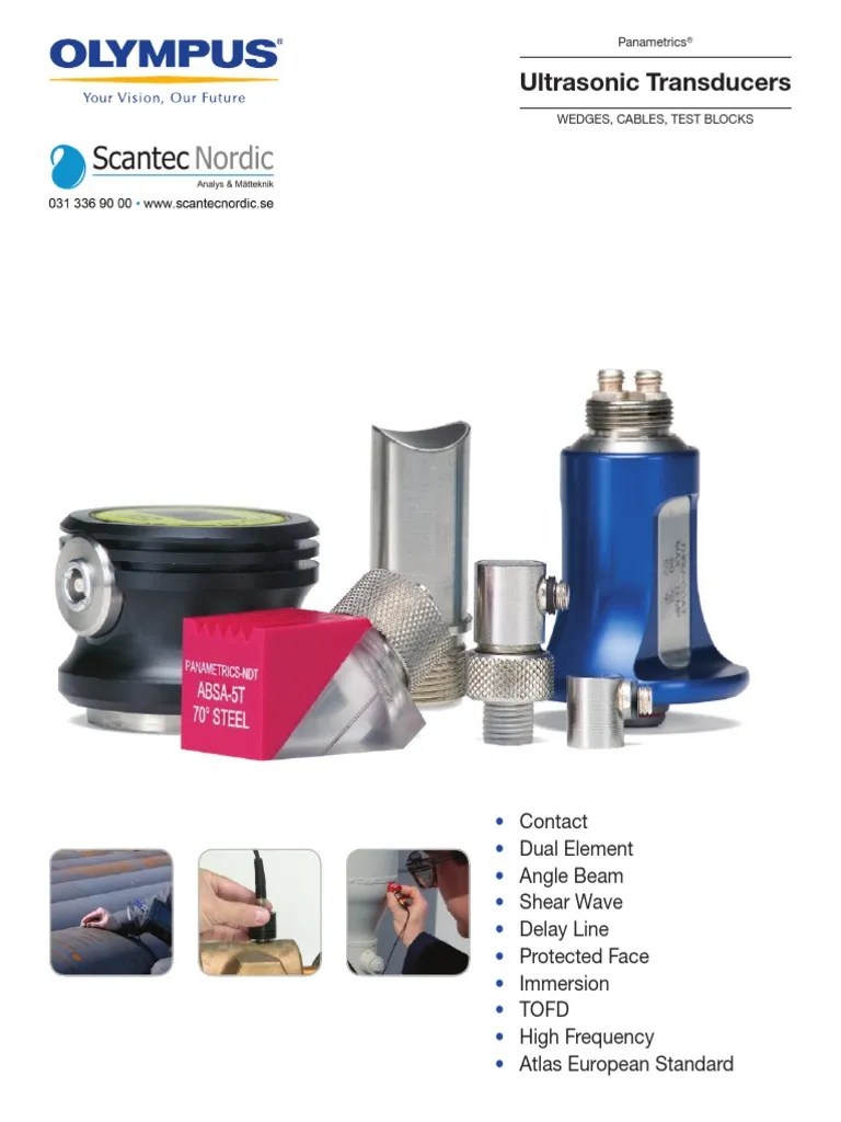 Panametrics Ultrasonic Transducers PDF Bandwidth (Signal Processing