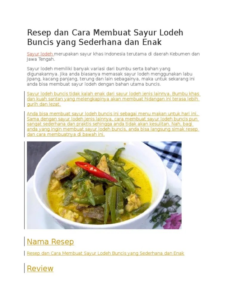 Jun 28, 2021 · resep resep mertua #1 : Bahan Dan Cara Membuat Sayur Lodeh - Sekilas Bahan