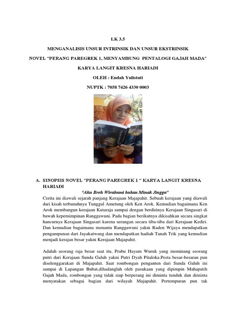 Endah Yuliastuti - Menganalisis Unsur Instrinsik Dan Ekstrinsik Novel | PDF