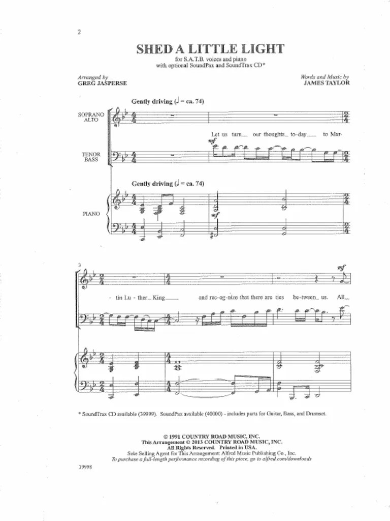 ShedaLittleLight Choral PDF PDF
