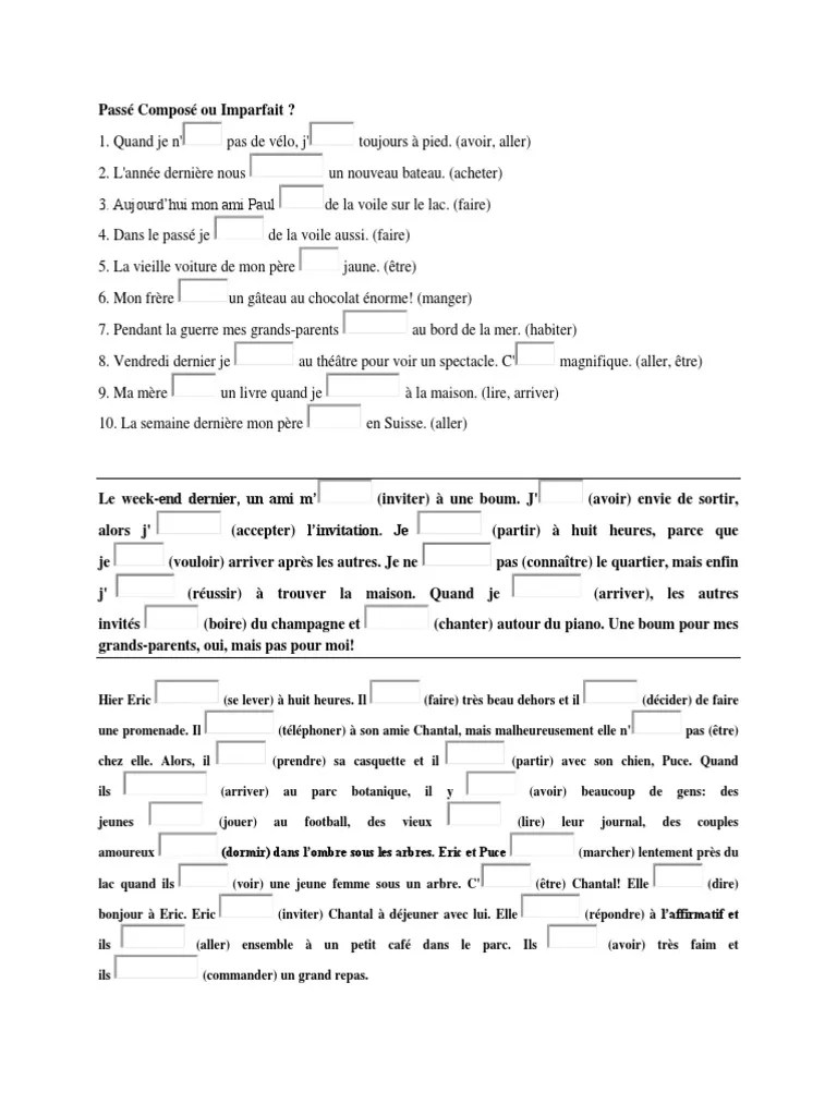 Passé Composé- Etre & Avoir ProProfs Quiz