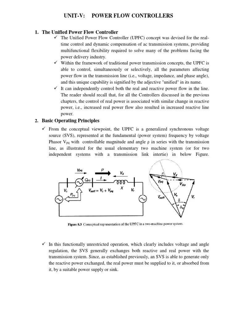 UnitV Power Flow Controllers PDF Ac Power Electric Power