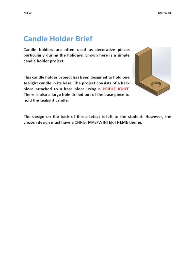 Candle Holder Brief PDF