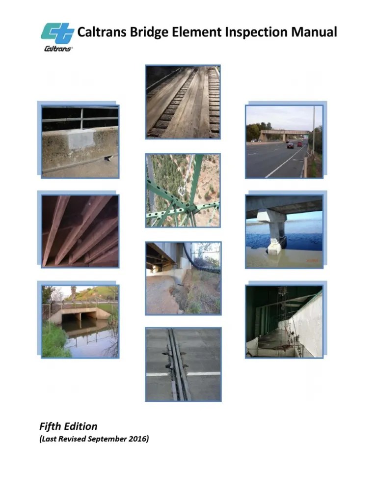 Caltrans Bridge Element Inspection Manual Fifth Edition PDF Wear Concrete