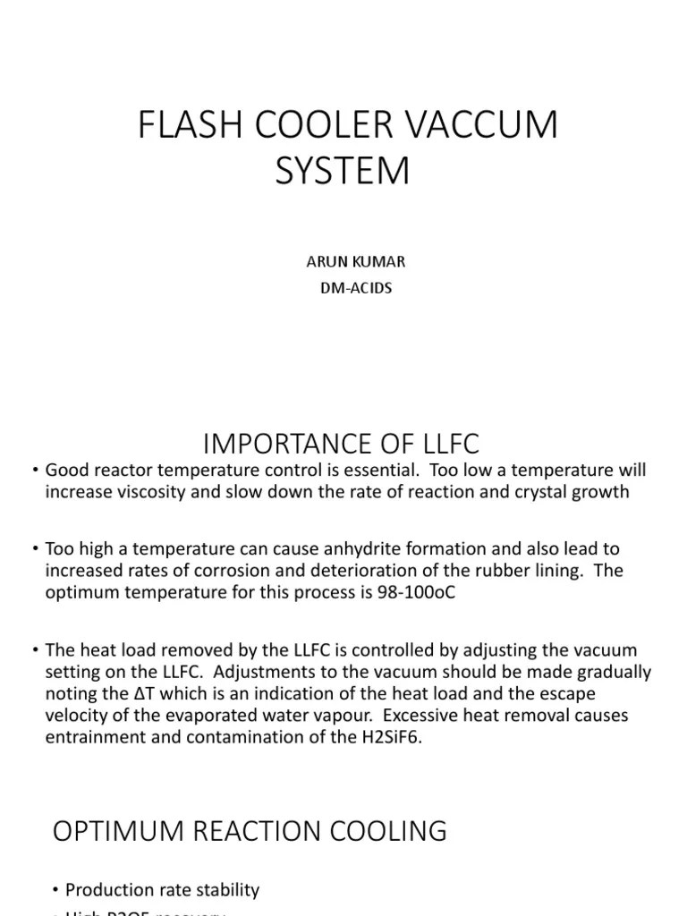 Low Level Flash Cooler System Presentation Energy Technology