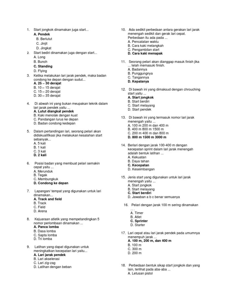 Start Jongkok Dinamakan Juga Start | PDF