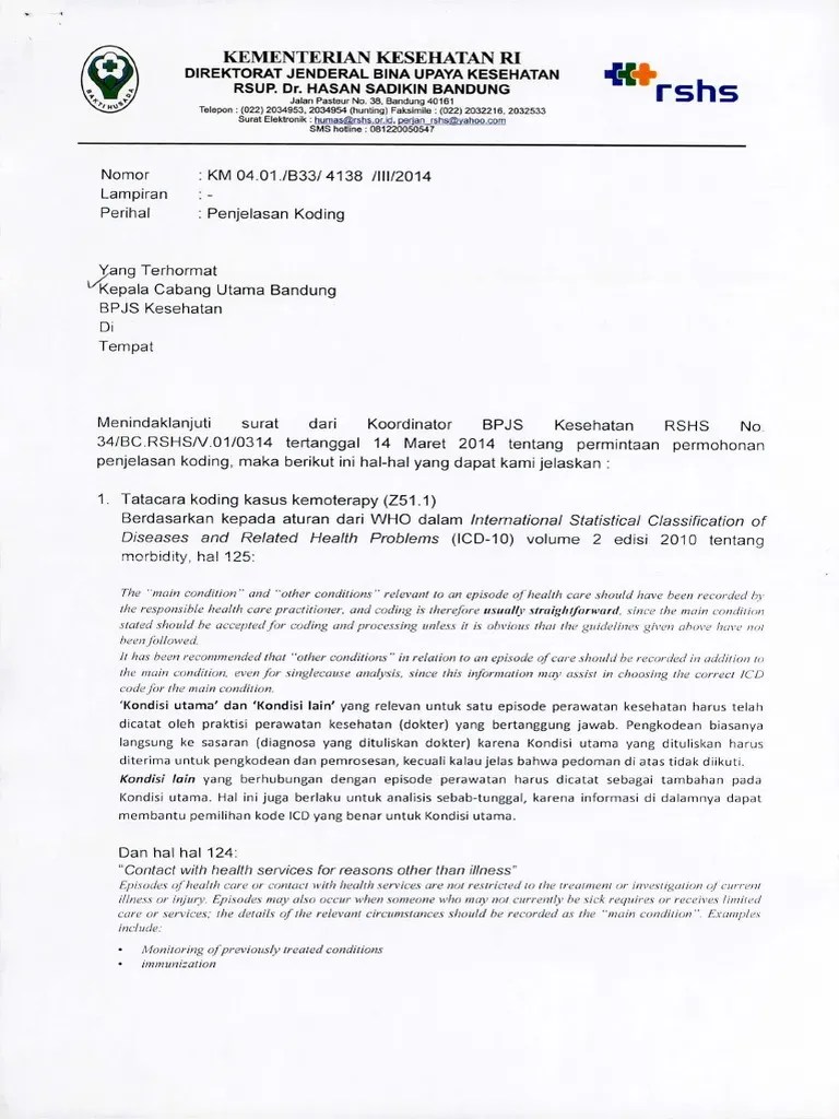 Kop Surat Rumah Sakit Hasan Sadikin Contoh Kop Surat