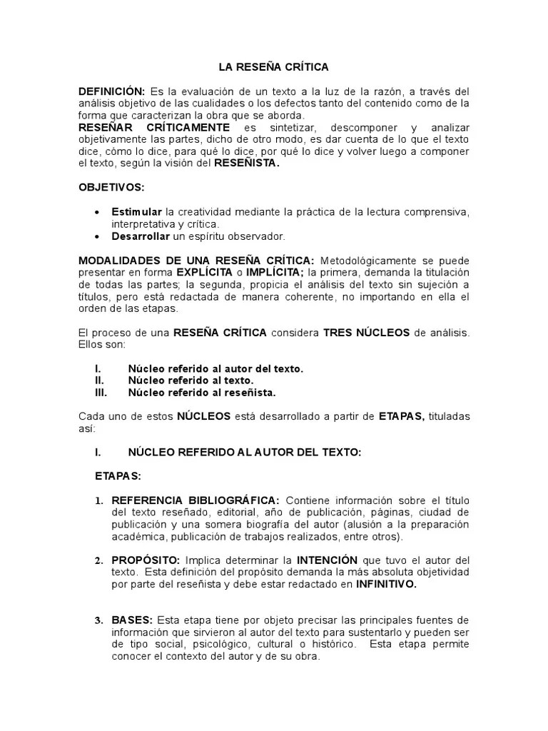 Formato de Reseña Critica