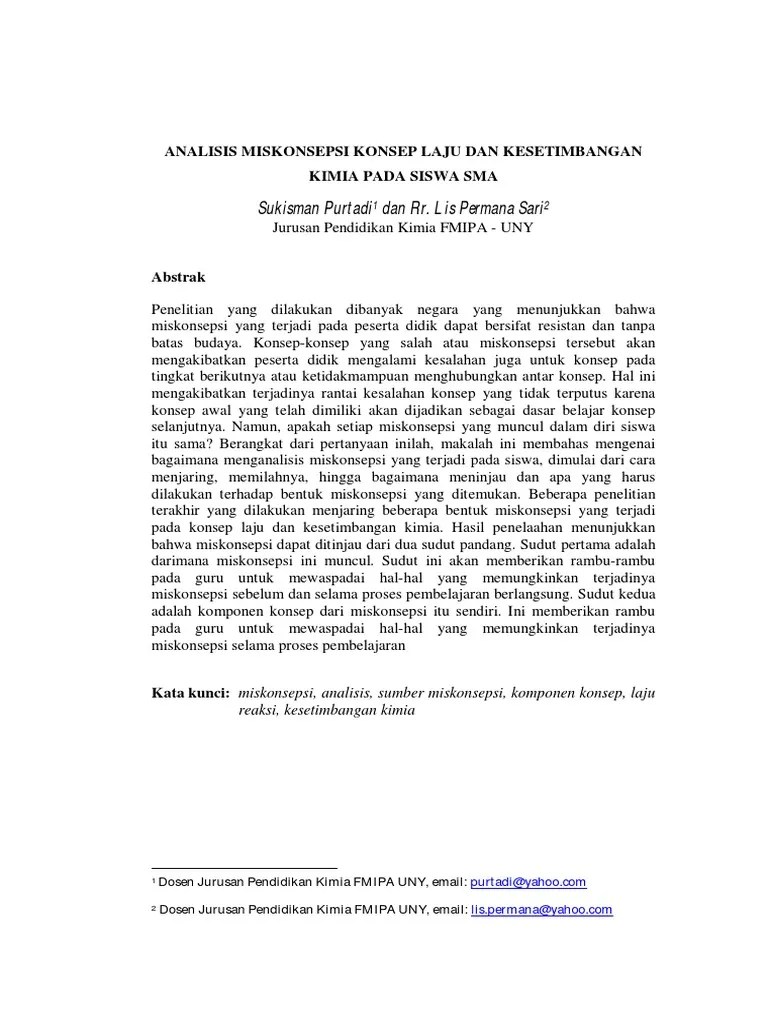 Semnas MIPA Analisis Miskonsepsi Konsep