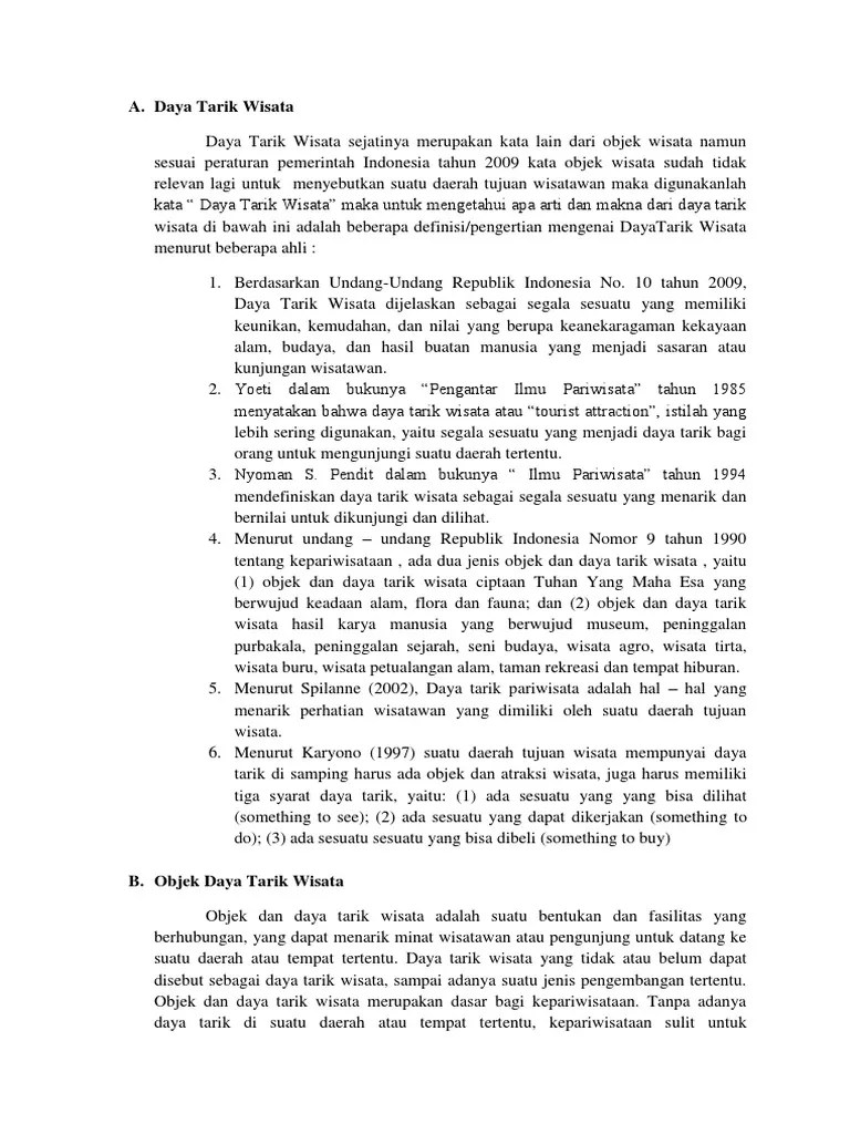 Daya Tarik Wisata | PDF