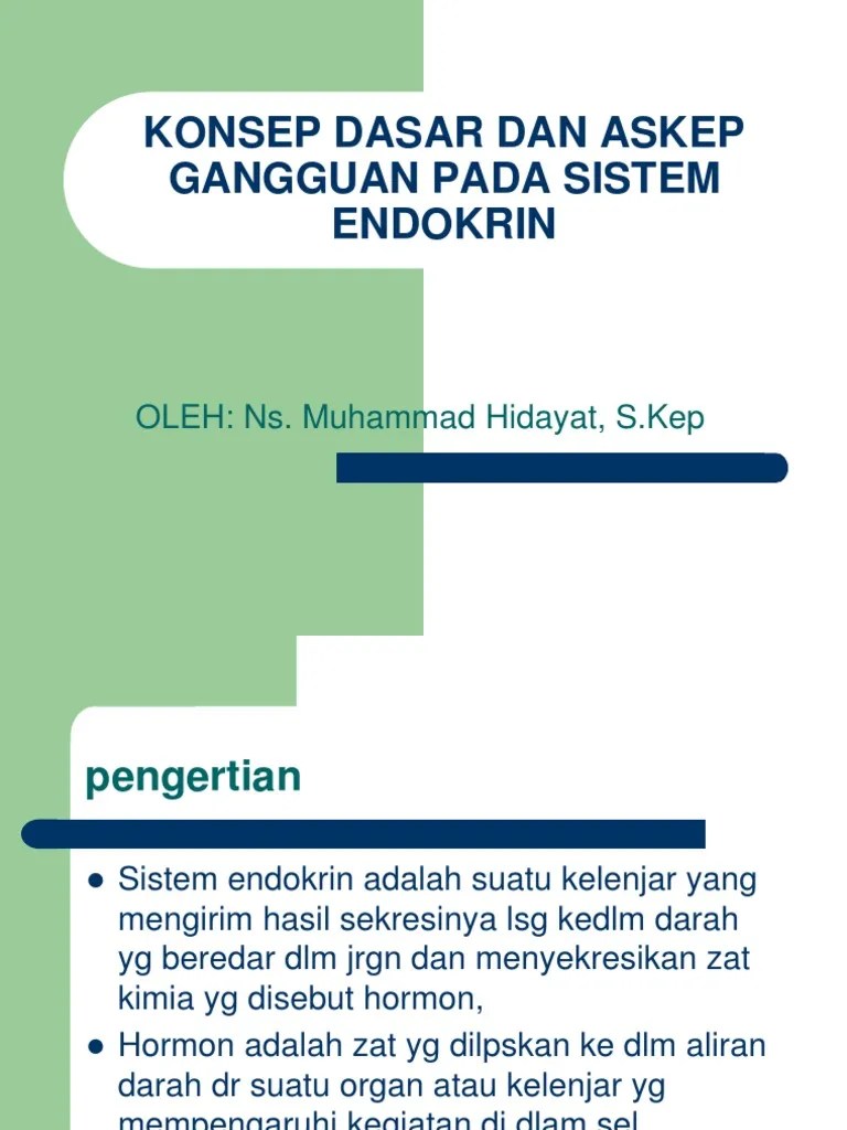 Konsep Dasar Dan Askep Gangguan Pada Sistem Endokrin OLEH Ns