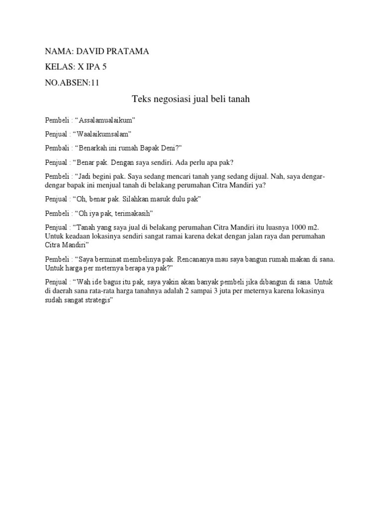 Contoh Percakapan Negosiasi 2 Orang – Kami