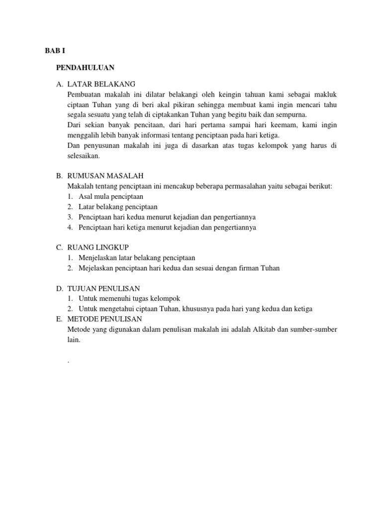 Makalah Penciptaan | PDF