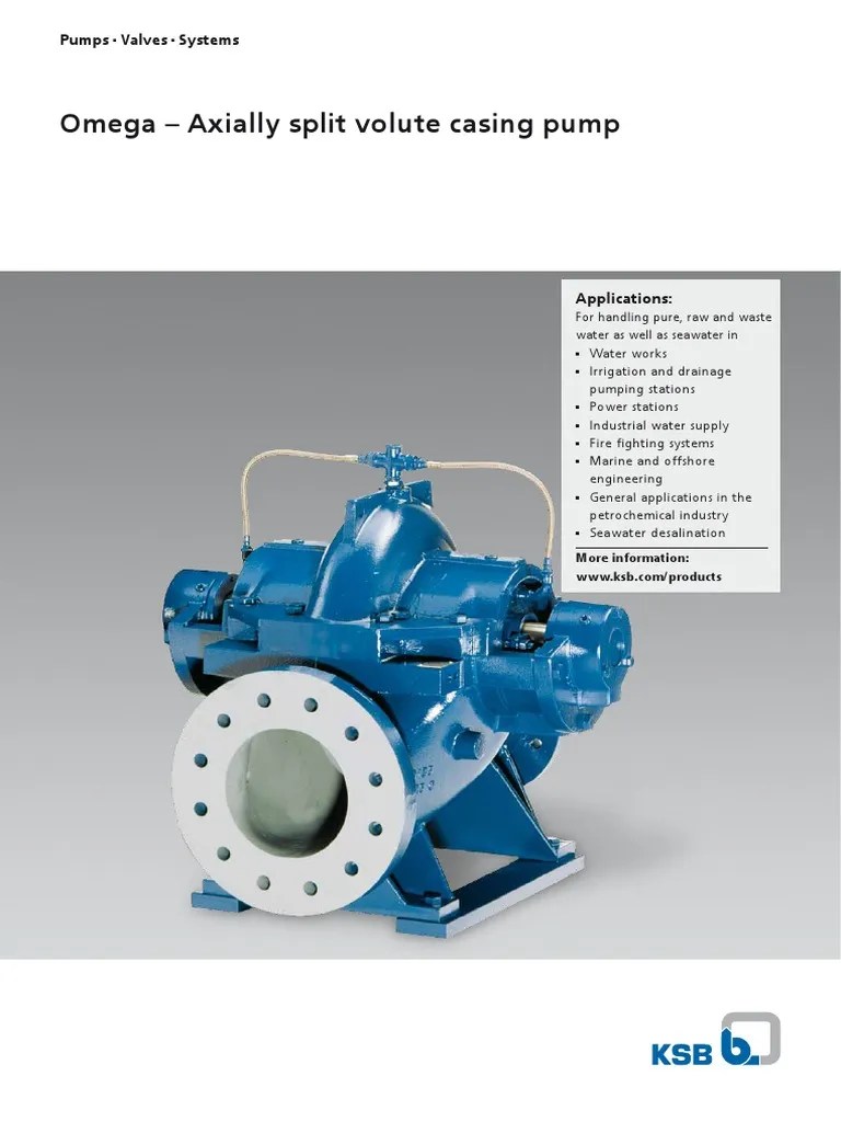 KSB Omega Bearing (Mechanical) Pump