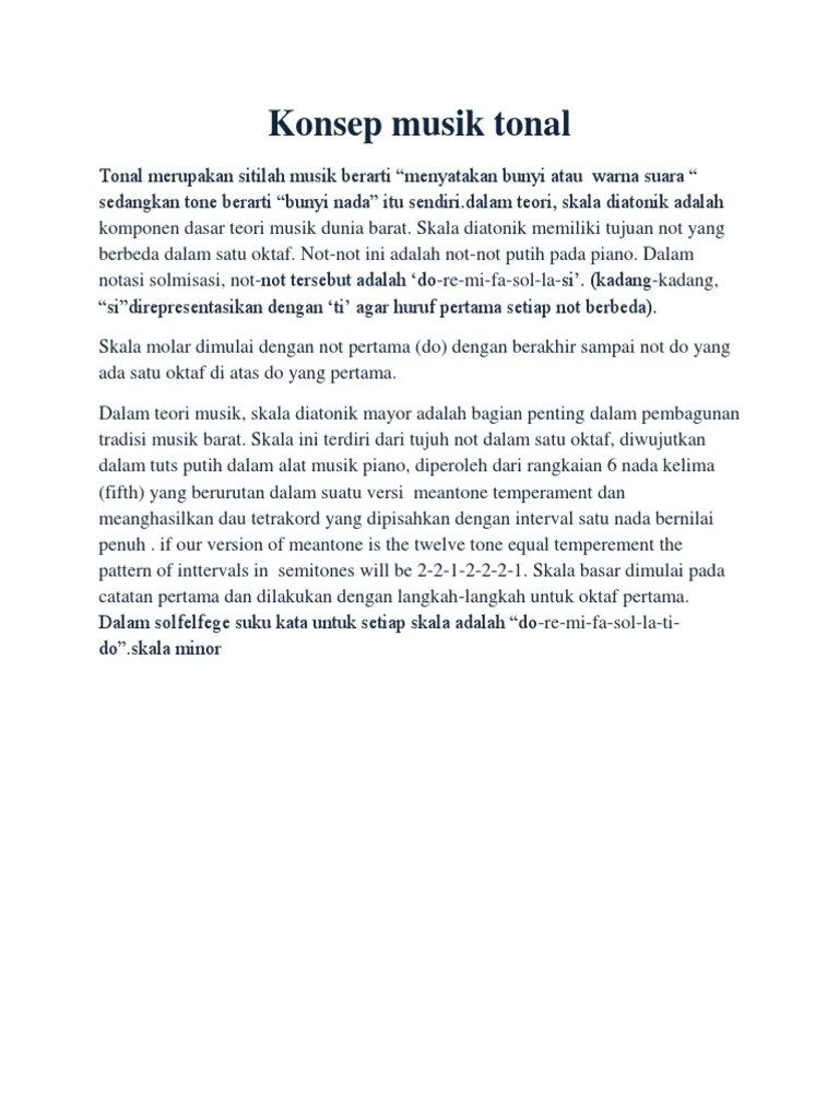 Konsep Musik Tonal | PDF