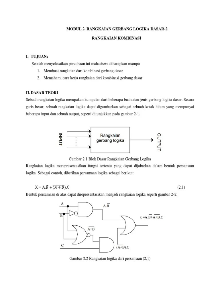 Modul 2. Gerbang Logika Dasar 2 Prodi in | PDF