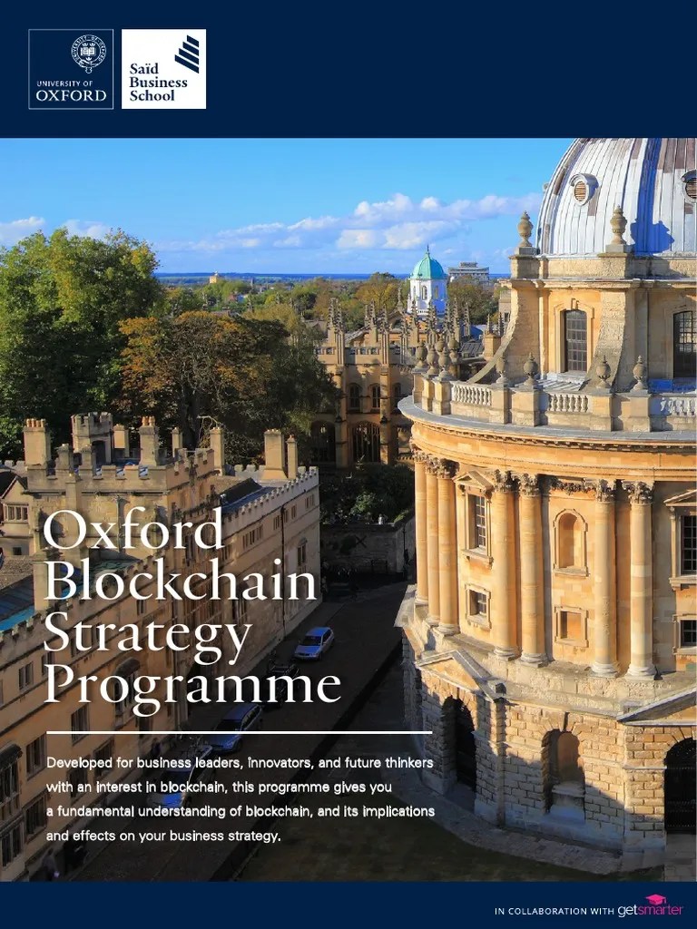 Oxford Blockchain Strategy Programme Prospectus Strategic Management