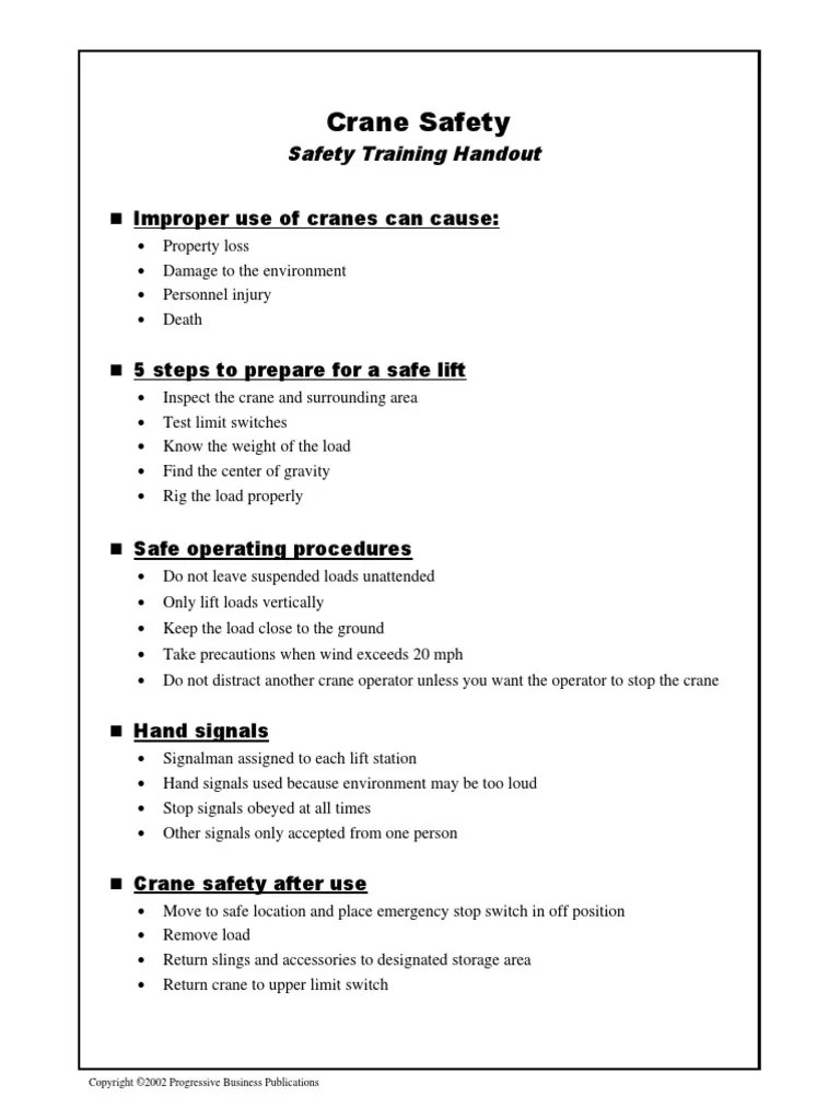 Crane Safety Interview Questions at Pagan blog