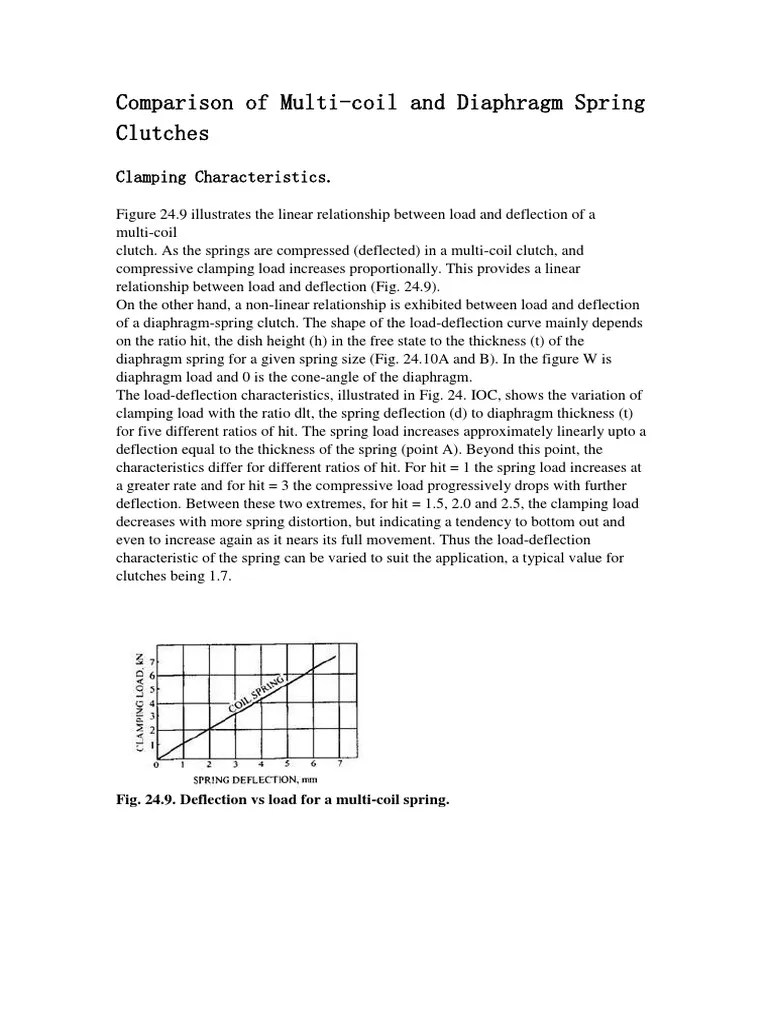 Comparison of MultiCoil and Diaphragm Spring Clutches PDF Clutch