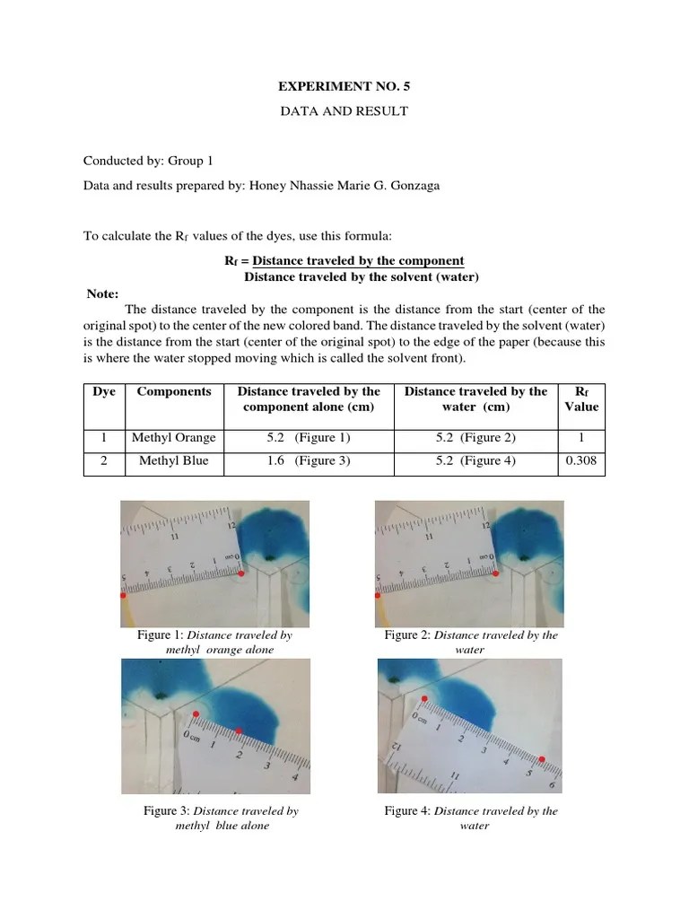 Experiment No. 5 Figure 1 Distance Traveled by Figure 2 Distance