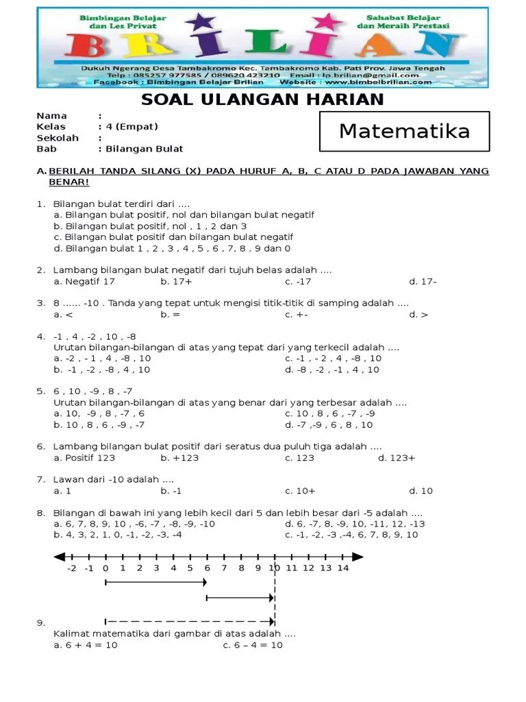 Latihan Soal Matematika Kelas 4 Semester 2: PDF dan Pembahasan Lengkap