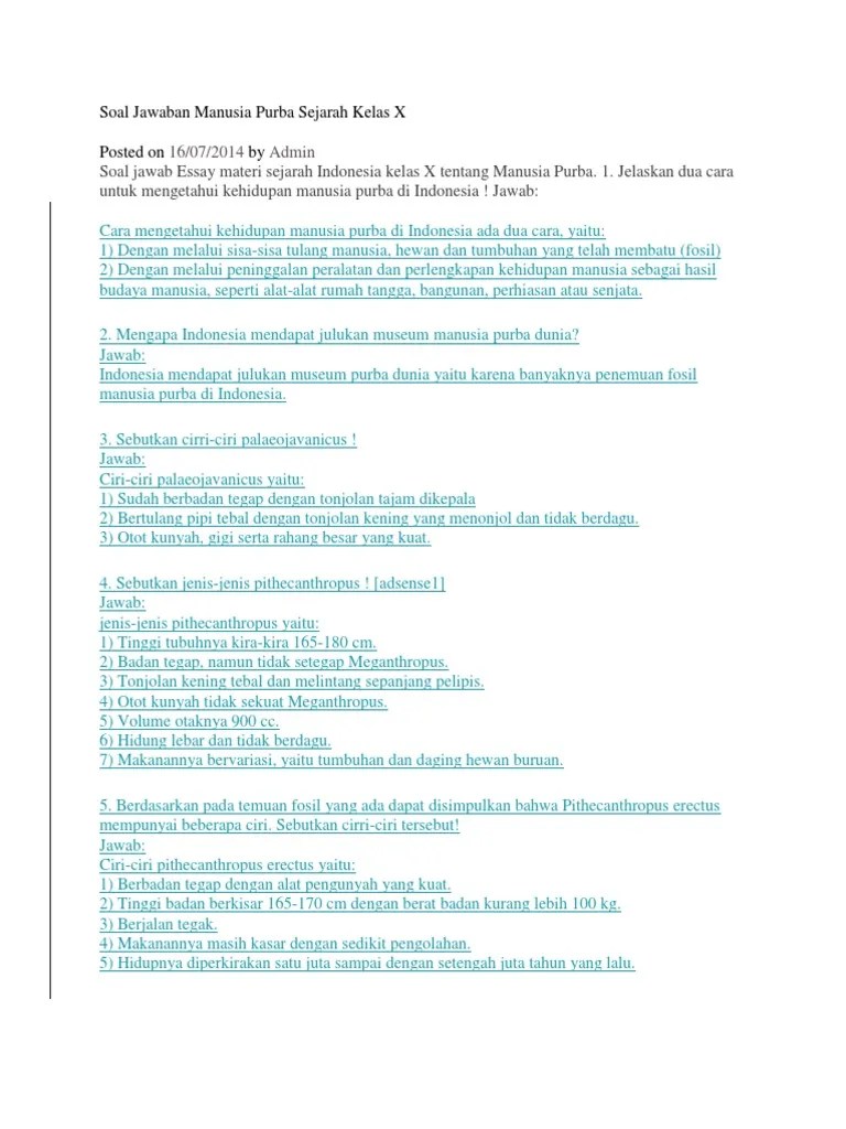 Sebutkan Ciri Ciri Manusia Purba Jenis Homo - Berbagai Jenis Itu