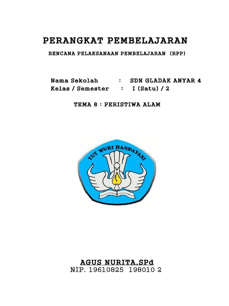 RPP Kelas 1 Tema 8 Revisi © 2017