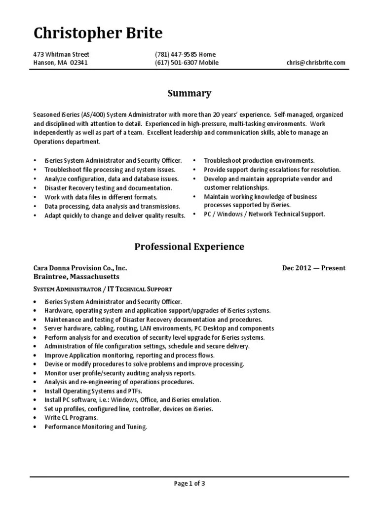 Christopher Brite Braintree, Massachusetts PDF System