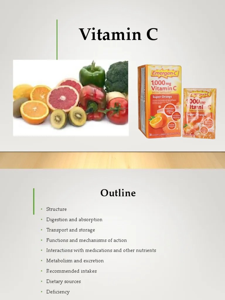 vitamin c ascorbic acid ppt Vitamin C Digestion