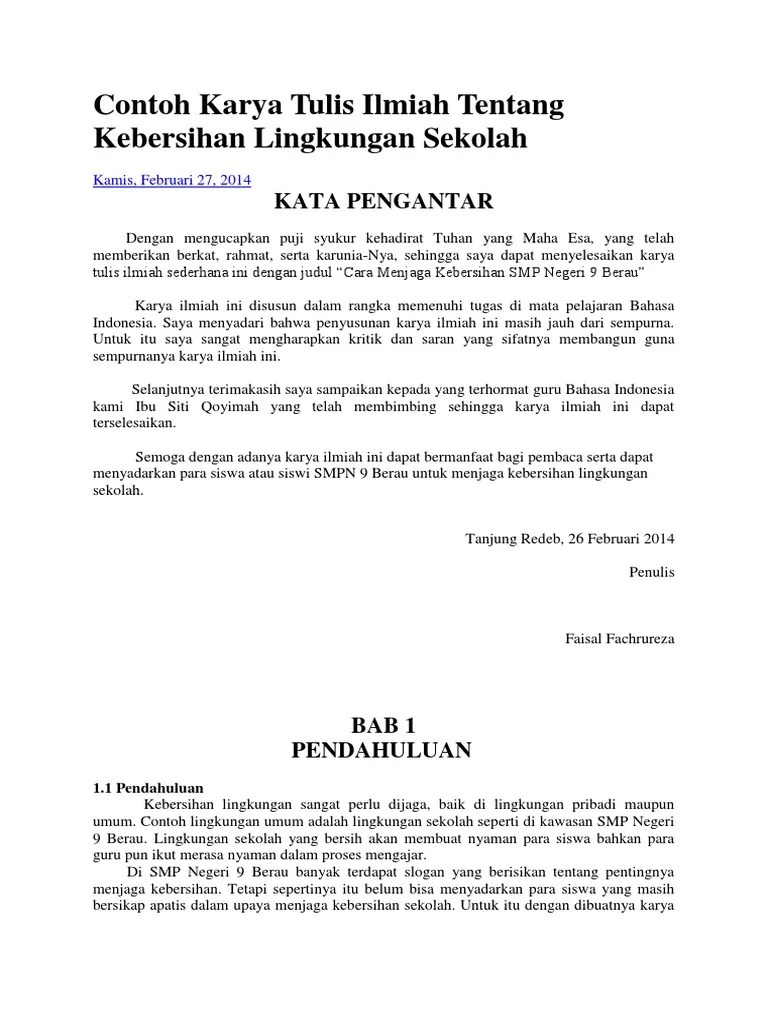 Contoh Karya Tulis Sanitasi | PDF