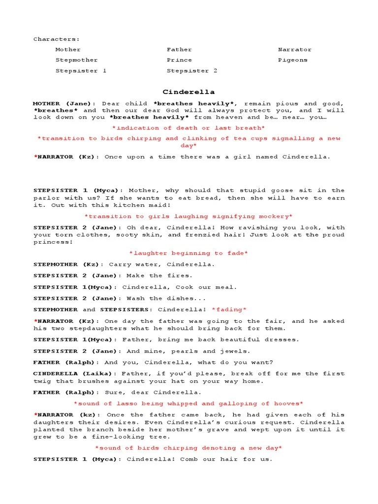 Cinderella Script 3 PDF Cinderella