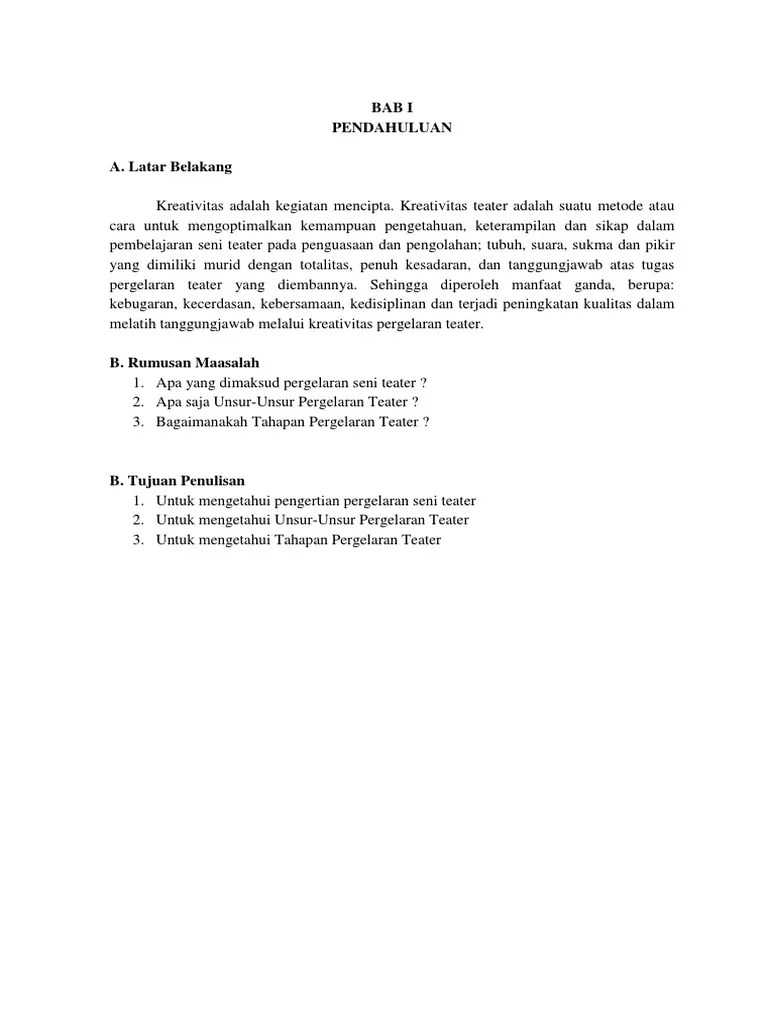 Makalah Pementasan Teater | PDF