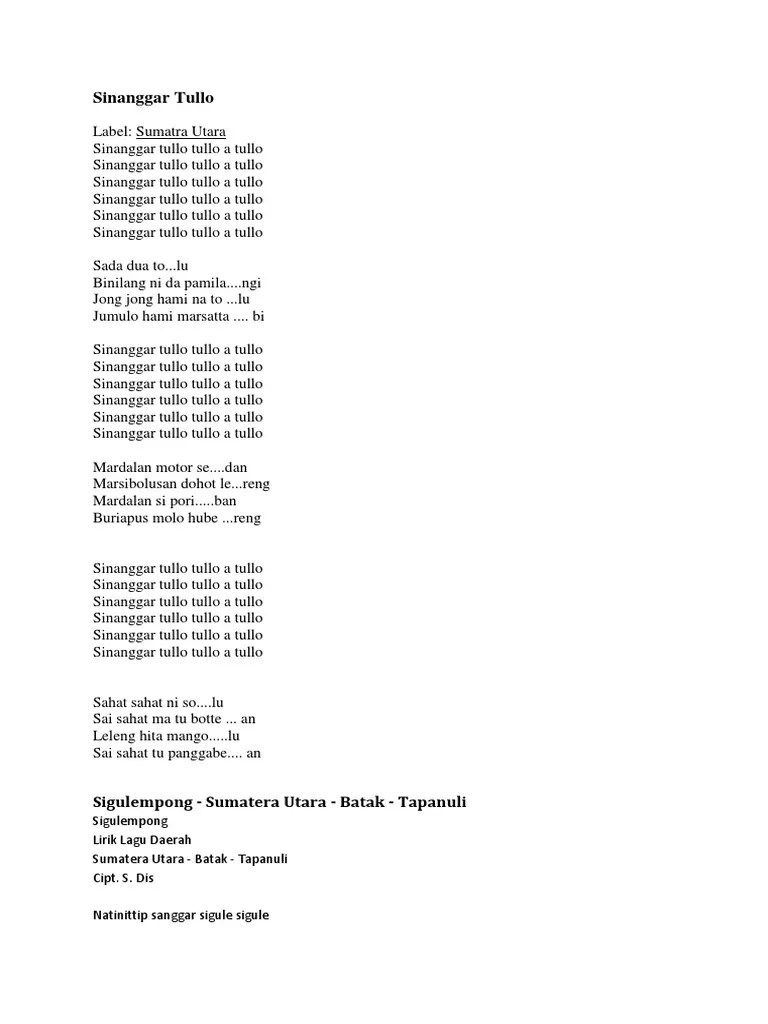Sinanggar Tullo | PDF