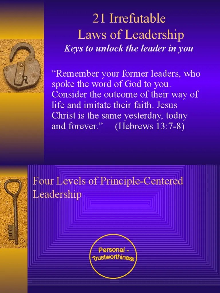21 Laws of Leadership
