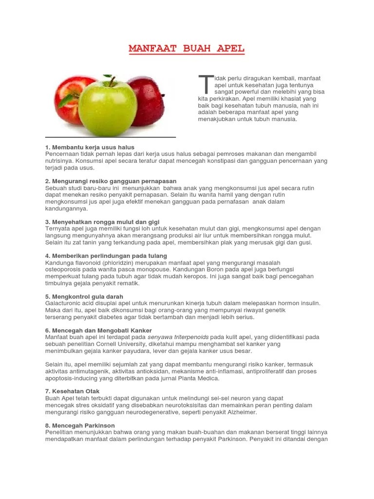 Manfaat Apel | PDF