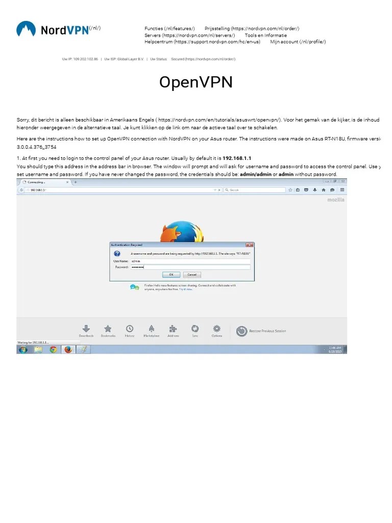 How to setup OpenVPN on AsusWRT NordVPN Password Cybercrime