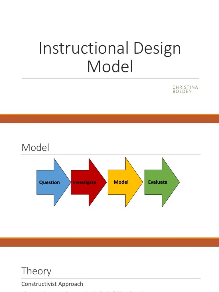 Instructional Design Model Presentation PDF Instructional Design Epistemology