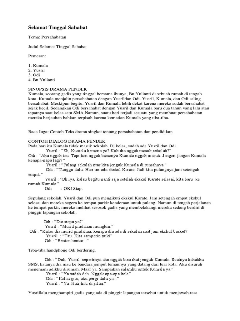 Contoh Teks Drama Beserta Unsur Intrinsiknya – Berbagai Contoh