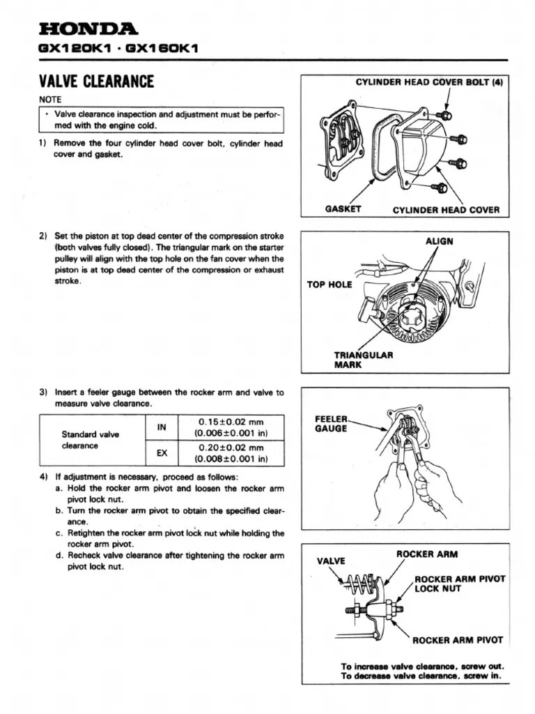 Honda Valve Clearance | PDF