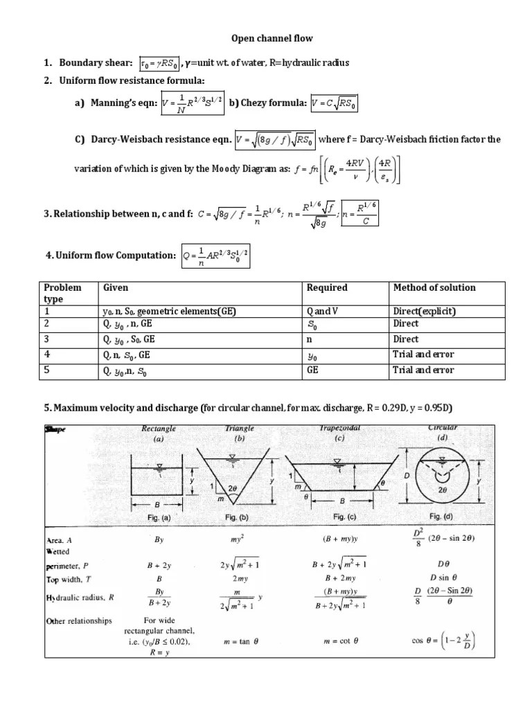 Open Channel Flow | PDF | Fluid Mechanics | Continuum Mechanics
