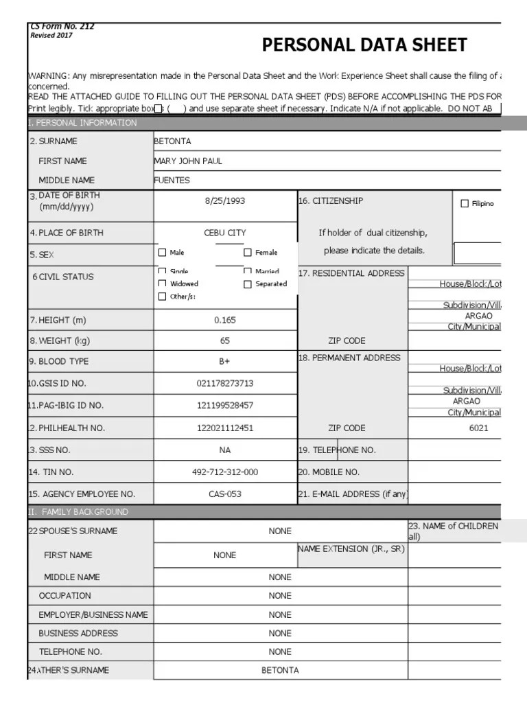 032117 CS Form No. 212 Revised Personal Data Sheet_new Crimes Crime
