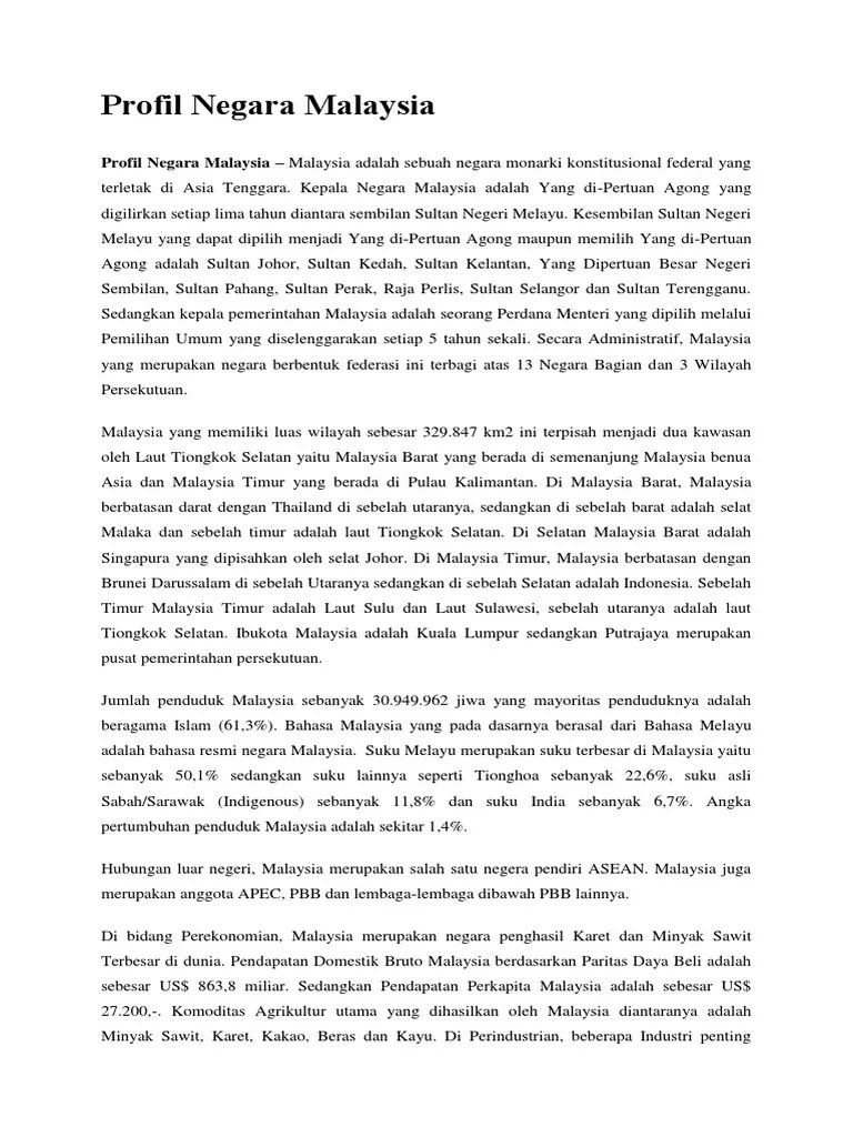 Profil Negara Malaysi1