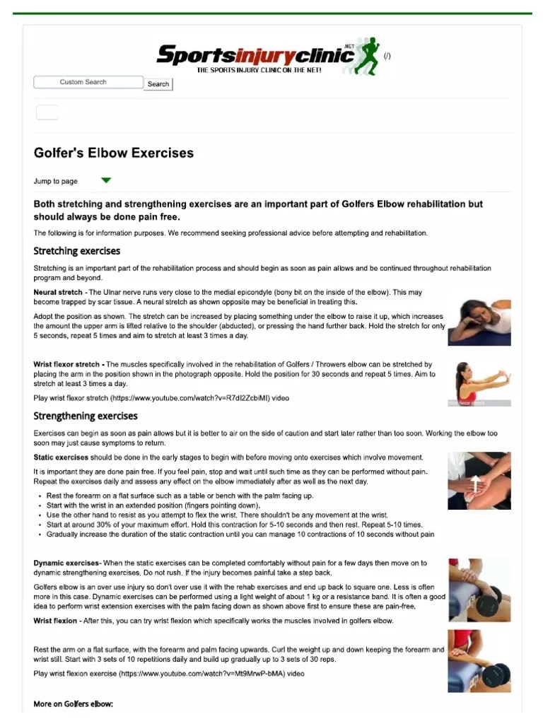 Exercises for Medial Epicondylitis