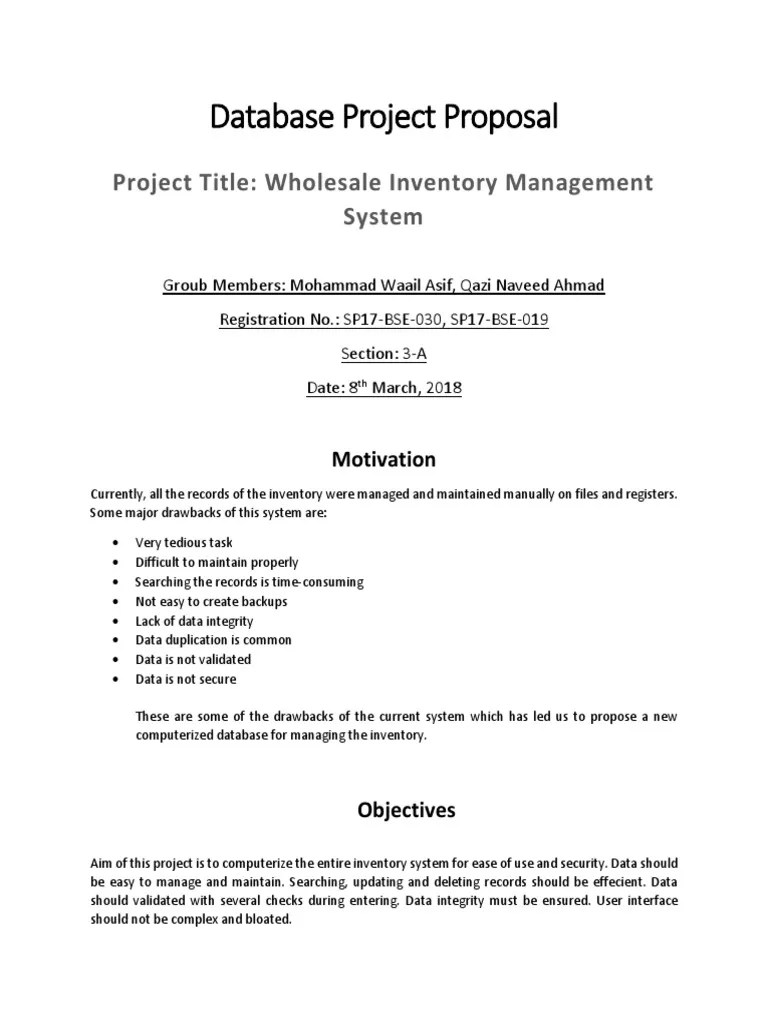 Database Project Proposal