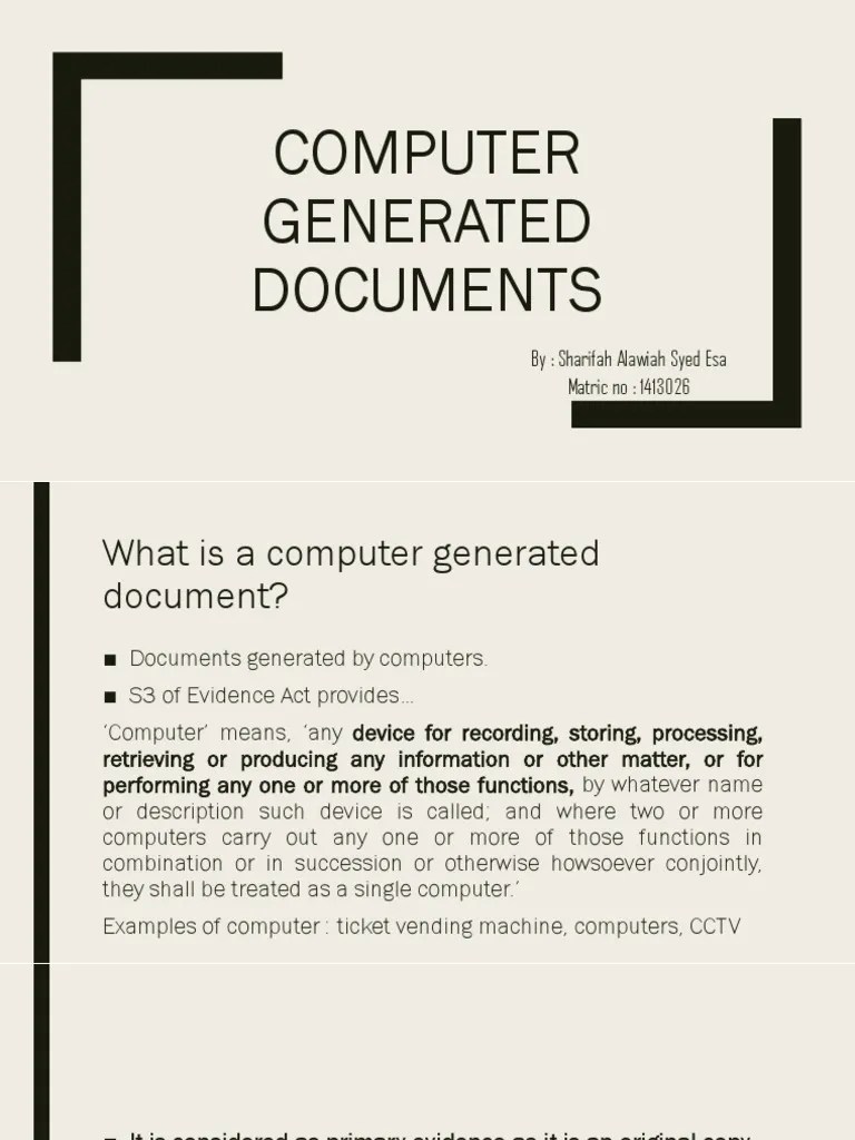 Computer generated documents.pptx Hearsay Government