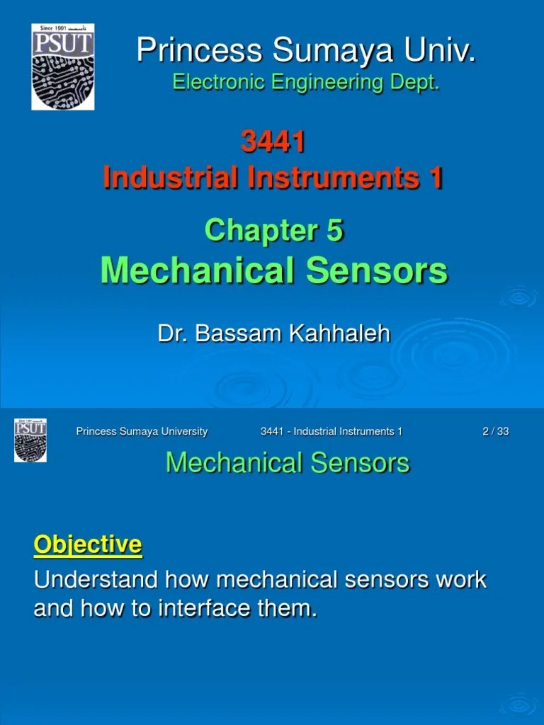 Chapter 05 Mechanical Sensor PDF Electrical Engineering Physical Quantities