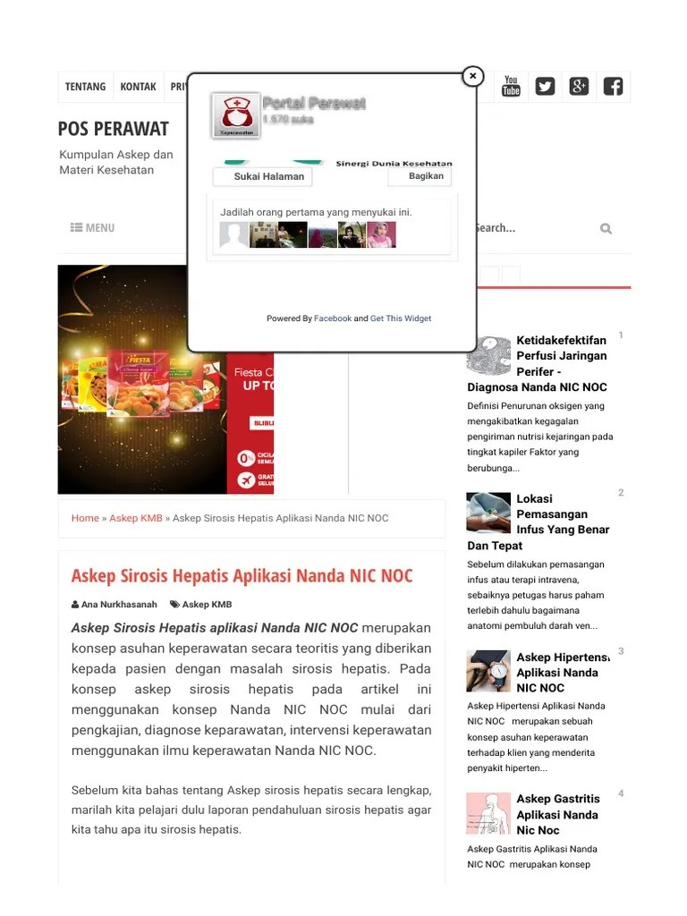 Askep Sirosis Hepatis Aplikasi Nanda NIC NOC - POS PERAWAT | PDF