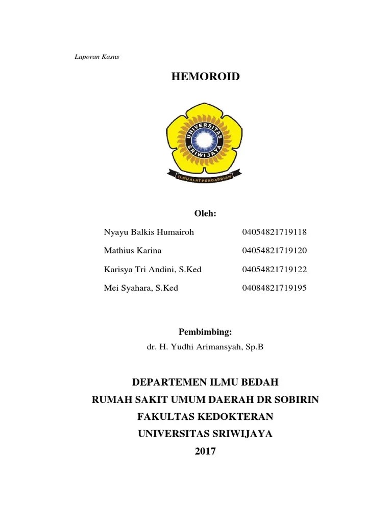 Case Hemoroid Koas Bedah Linggau PDF